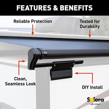 Lippert Components 7 Foot Lippert V000163285 Solera Awning Slider-84, White