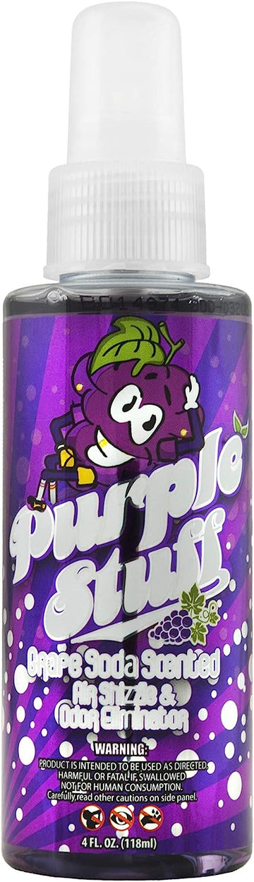 Chemical Guys AIR_222_04 Premium Air Freshener and Odor Eliminator with Purple Stuff Grape Soda Scent (4 oz) Grape 4 Fl Oz (Pack of 1)