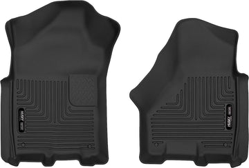 Husky Liners X-act Contour Series | Front Floor Liners - Black | 54801 | Fits 2019-2022 Dodge Ram 2500/3500 Crew/Mega Cab 2 Pcs