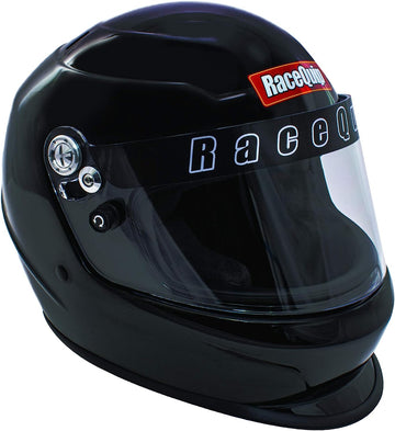 RaceQuip Full Face Auto Racing Helmet Model SFI 24.1 Pro Youth Junior Kids Gloss Black