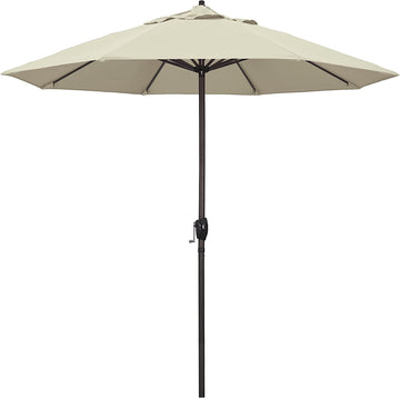 California Umbrella ATA908117-F22 9' Round Aluminum Market Umbrella, Antique Beige Olefin