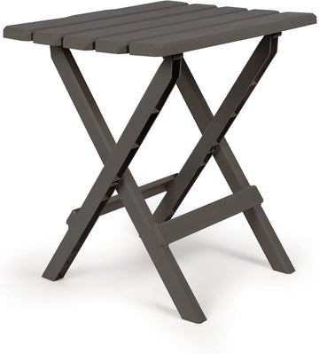 Camco 51885 Large Adirondack Folding Table - Charcoal Large Charcoal