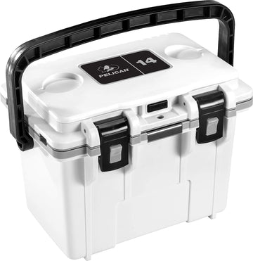 Pelican 14 Quart Cooler White/Gray