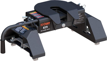 CURT 16097 E16 5th Wheel Hitch, 16,000 lbs, Select Chevrolet Silverado, GMC Sierra 2500, 3500 HD, 8-Foot Bed Puck System