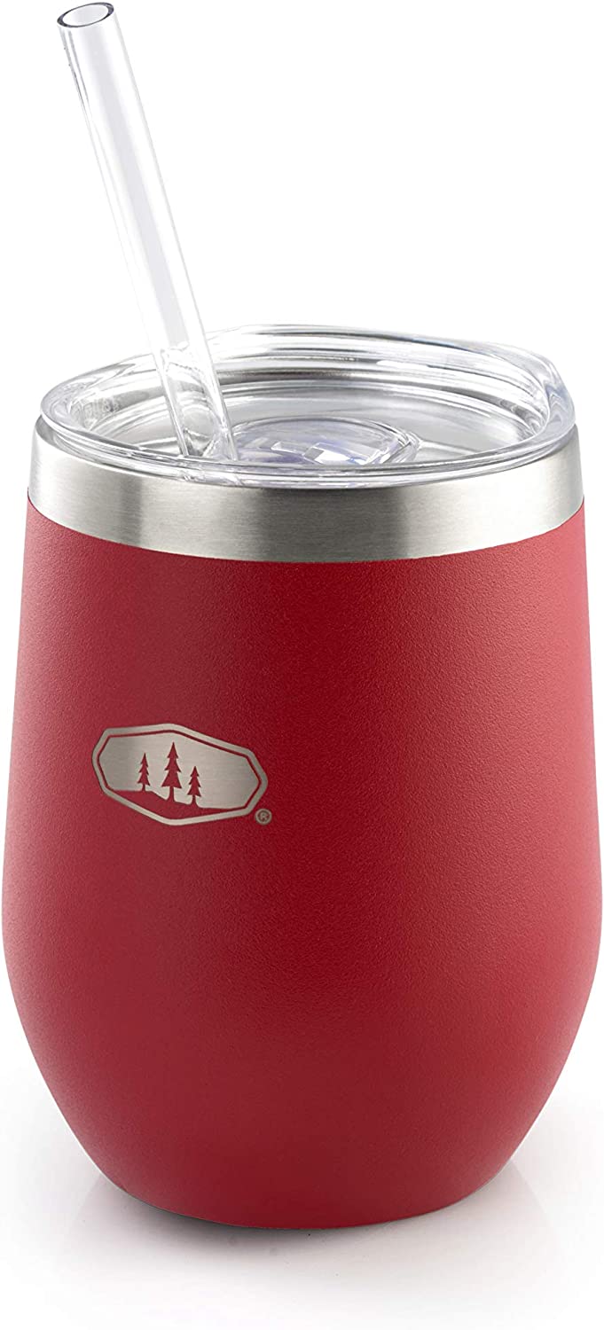 GSI Outdoors 63351 Glacier Stainless Tumbler Haute Red 12 Oz.