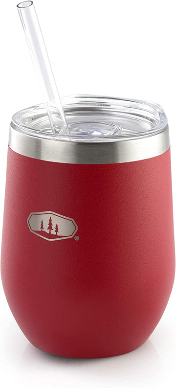 GSI Outdoors 63351 Glacier Stainless Tumbler Haute Red 12 Oz.