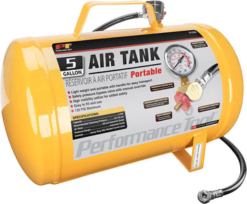 Performance Tool W10005 Wilmar 5 Gallon Air Tank , yellow 5-Gallon Portable Air Tank
