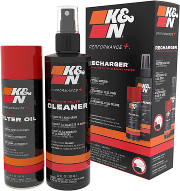 K&N Filters Filter Care Service Kit 6.5oz Aerosol & 12oz Spray Bottle of Power Kleen (99-5000) Multi