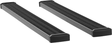 Luverne 415078-401032 Grip Step 7" Running Boards with Expanded Metal Treads (Black Powder-Coated Aluminum)