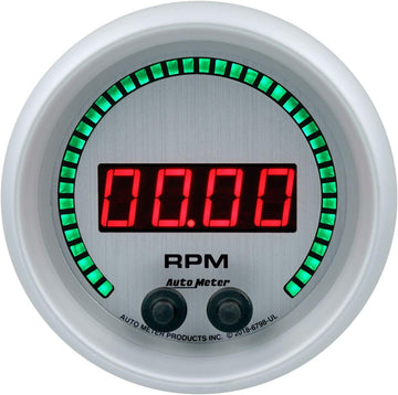AutoMeter 6798-UL Gauge, Tachometer, 3 3/8", 16K RPM, in-Dash, Ultra-Lite Elite Digital