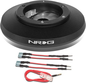 NRG Innovations SRK-F56H Aluminum Steering Wheel Short Hub Adapter Kit Compatible with 14-18 BMW 220i 328d/xDrive, 6-Bolt X 70mm Pattern,Black