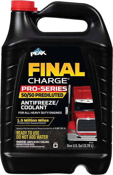 PEAK Final Charge PRO-Series 50/50 Prediluted Antifreeze and Coolant for All Heavy Duty Engine Cooling Systems