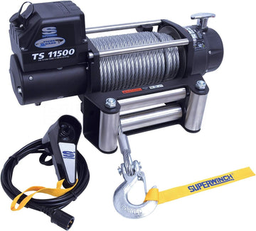 Superwinch 1511200 Tiger Shark 12V DC Winch with Roller Fairlead - 11,500 lbs. Capacity TS11500