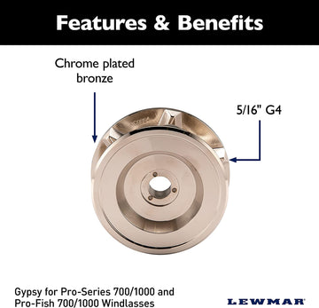 Lewmar Pro Series Gypsy RC 5/16