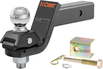 CURT 45143 RockerBall Cushion Hitch Ball Mount, 7,500 lbs 2-Inch Diameter, 2-in Shank, 3" Drop, Anti-Rattle Pin 2 inch diameter, 2 inch shank, 3 inch drop, anti rattle pin