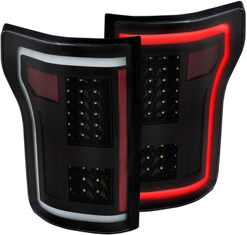 Anzo USA 311285 Tail Light Assembly LED Clear Lens Black Housing Red/White Light Color G2 Pair Tail Light Assembly