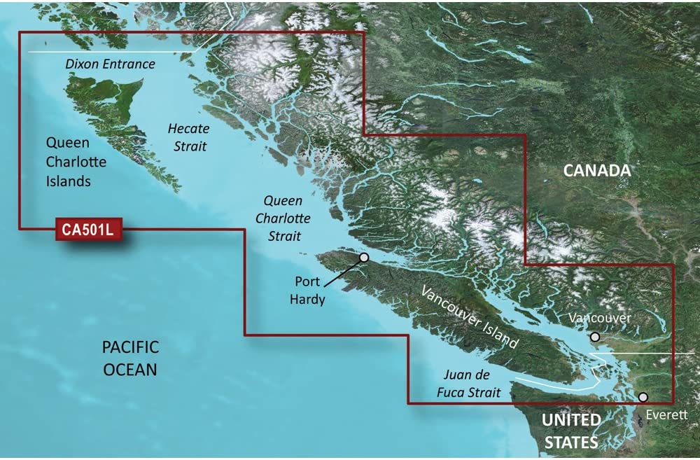 GARMIN VCA501L G3 VISION VANCOUVER TO DIXON ENTRANCE 010-C0701-00
