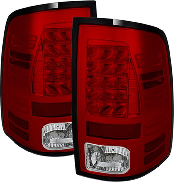 Spyder Auto 5077547 Dodge Ram 1500 13-18 / Ram 2500/3500 13-18 LED Tail Lights - LED Model only (Not Compatible With Incandescent Model) - Red Clear