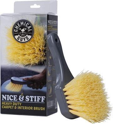 Chemical Guys ACCG02 Nice & Stiff Heavy Duty Carpet & Interior Detailing Brush Wheel Brush Carpet & Interior