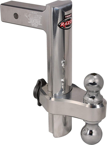 Trimax TRZ12AL 12" Premium Aluminum Adjustable Hitch with Dual Hitch Ball and T3 Receiver Lock