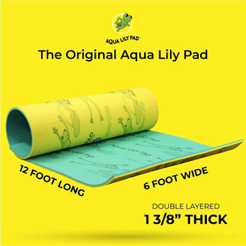 Aqua Lily Pad Water Mat Playground Floating Foam Pad for Lake 12 ft