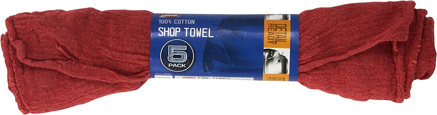 Carrand 40046 Shop Towel, Pack of 5