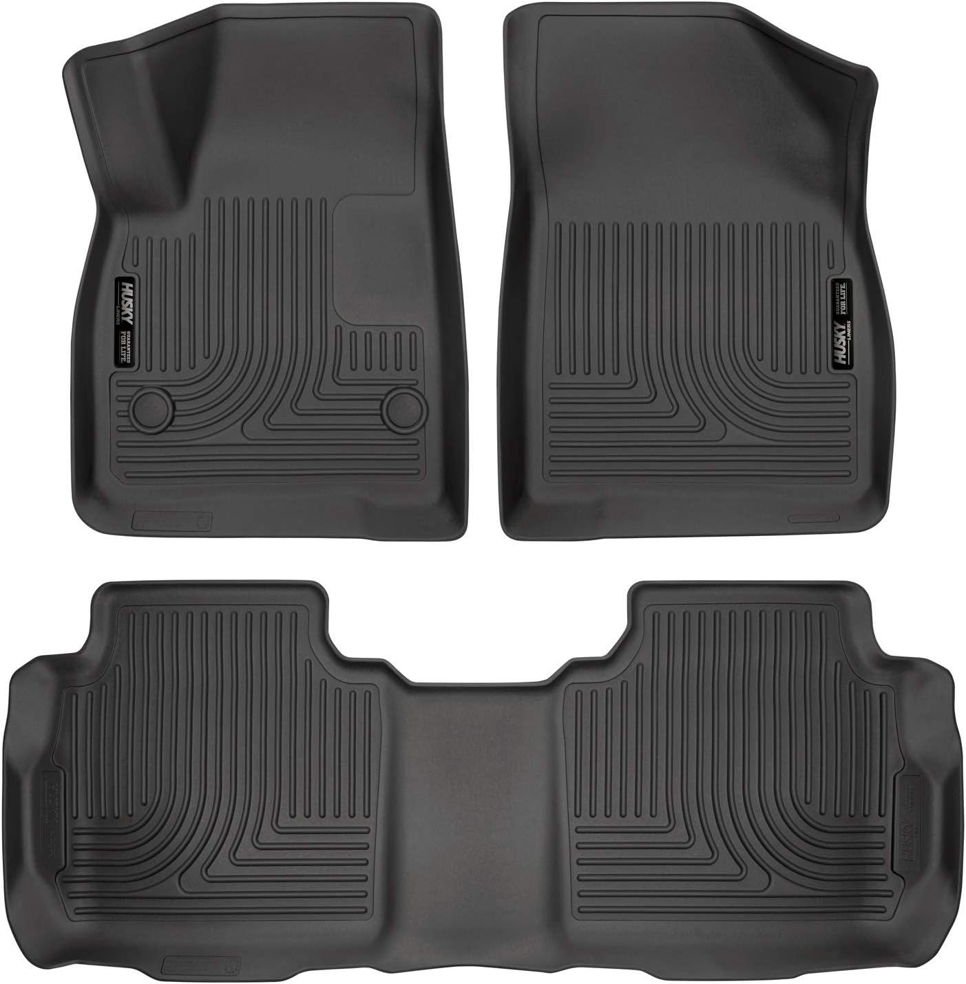 Husky Liners Fits 2017-19 Cadillac XT5, 2017-19 GMC Acadia, 2019 Chevrolet Blazer Weatherbeater Front & 2nd Seat Floor Mats Black