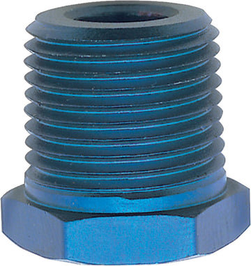 Edelbrock / Russell 661550 Blue Anodized Pipe Bushing Reducer Adapter Fitting