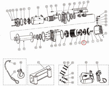 Smittybilt 97495-02 Winch Input Gear Carrier Assembly For XRC-9.5K GEN2 Winch PN[97495] Winch Input Gear Carrier Assembly