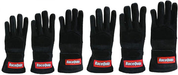 RaceQuip 3550092 355 Series Small Black SFI 3.3/5 Two Layer Youth Racing Gloves Kids-Small