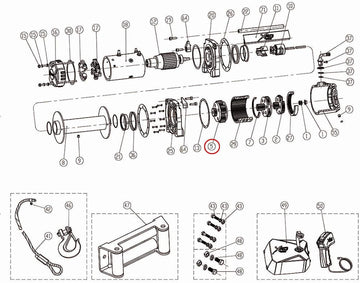 Smittybilt 97495-05 Winch Output Gear Carrier Assembly For XRC-9.5K GEN2 Winch PN[97495] Winch Output Gear Carrier Assembly