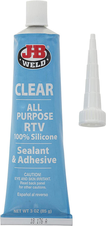 J-B Weld 31310 All-Purpose RTV Silicone Sealant and Adhesive - 3 oz. - Clear