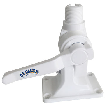Glomex 4-Way Nylon Heavy-Duty Ratchet Mount w/Cable Slot & Built-In Coax Cable Feed-Thru 1
