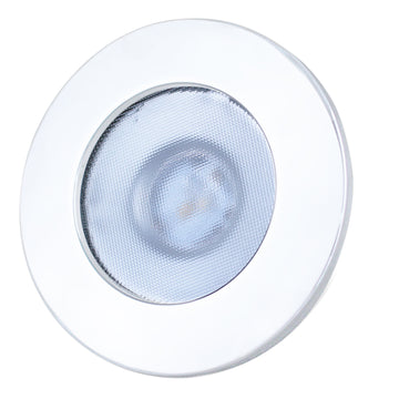 Lunasea Gen 3 Indoor/Outdoor Recessed 3.5” LED Light - 2700K 85 CRI Dimmable COB LED - Warm White/White SS Bezel