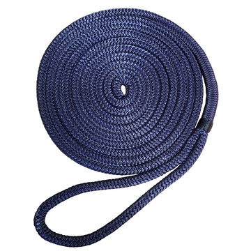 Robline 3/8" x 25' Premium Nylon Double Braid Navy Blue Dock Line