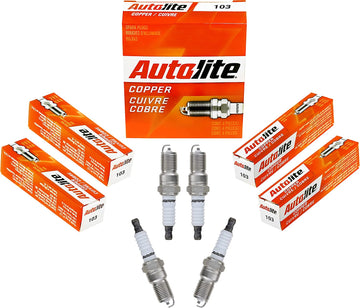 Autolite 103 Copper Resistor Automotive Replacement Spark Plugs (4 Pack)