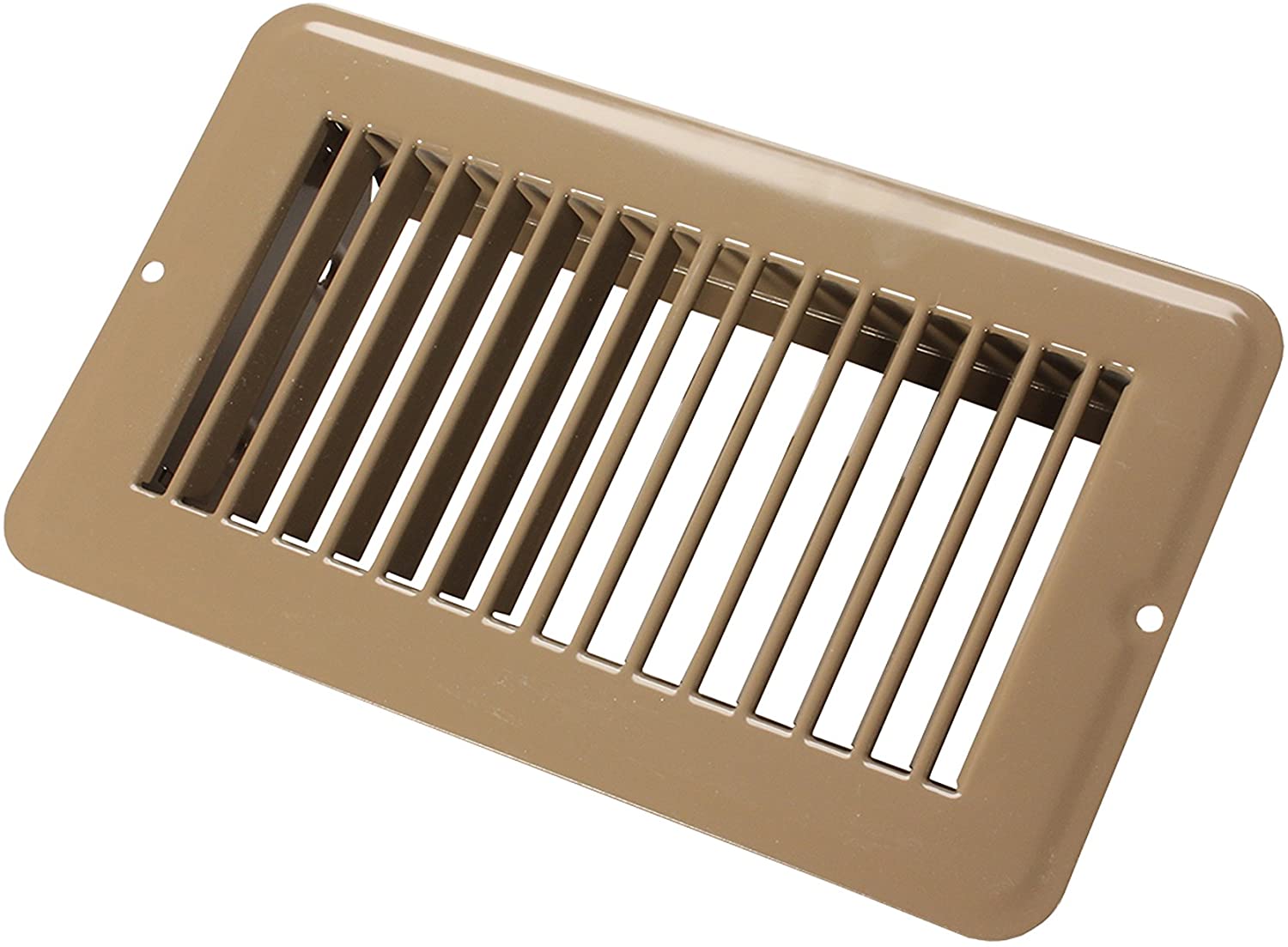 JR Products (02-28955) Brown 4" x 8" Metal Undampered Floor Register