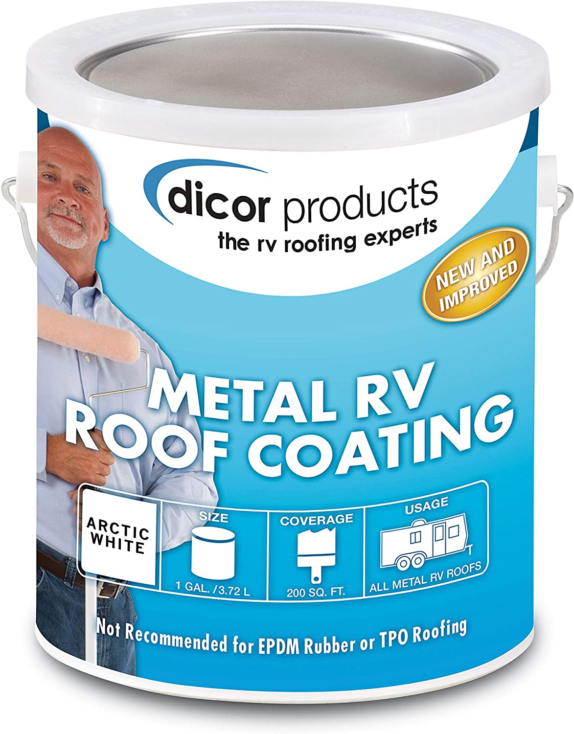 Dicor Corporation Dicor RP-MRC-1 Elastomeric Coating 1 Gallon,White