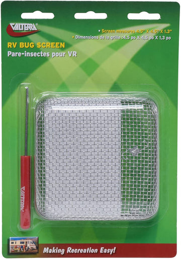 Valterra A10-1322VP Bug Screen for Furance, Water Heater, Battery Vent - Fits Atwood, Suburban, 4.5" X 4.5" X 1.3"