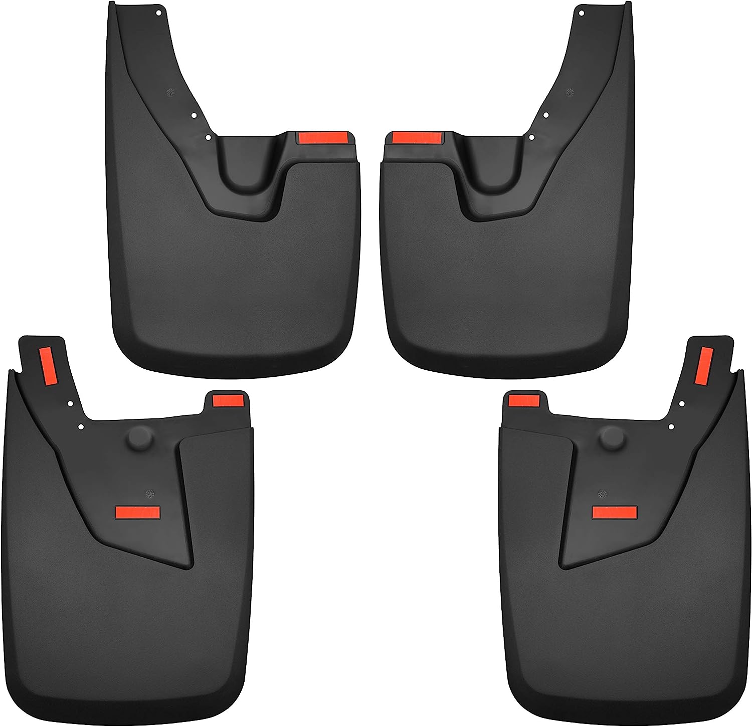 Husky Liners Mud Guards | Front and Rear Mud Guards - Black | 58056 | Fits 2019-2022 Dodge Ram 2500/3500 w/Single Rear Wheels & OE Fender Flares 4 Pcs