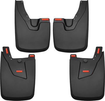 Husky Liners Mud Guards | Front and Rear Mud Guards - Black | 58056 | Fits 2019-2022 Dodge Ram 2500/3500 w/Single Rear Wheels & OE Fender Flares 4 Pcs