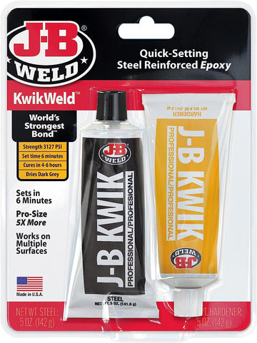 J-B Weld 8271 KwikWeld Professional Size Steel Reinforced Epoxy Twin Pack-10 oz, 10. Fluid_Ounces