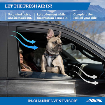 Auto Vent Shade 194164 in-Channel Vent Visor Side Window Deflector, 4-Piece Set for 2014-2018 Soul