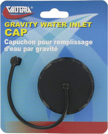 Valterra A0120SBKVP Black Carded Gravity Water Inlet Cap
