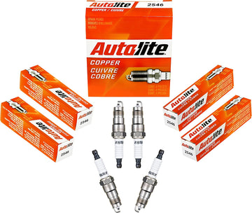 Autolite 2546 Spark Plug Copper Core, Extended Gap (6 Pack)