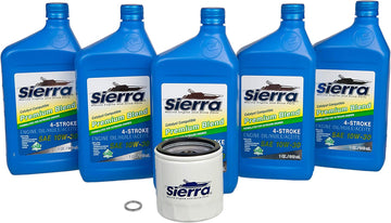 Sierra International Yamaha Outboard Oil Change Kit, Includes 10W-30 Oil, Oil Filter, Crankcase Drain Gasket Lub-mrnmr-kt-10