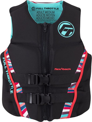 Full Throttle Women's Rapid Dry Flex Back Life Jacket, Medium