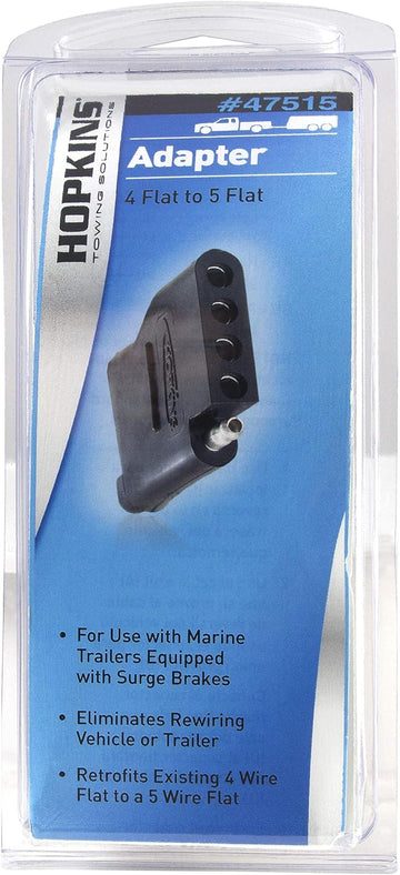 Hopkins Plug-In Simple 47515 4 Wire Flat To 5 Wire Flat Adapter