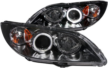 Anzo USA 121228 Mazda 3 Projector Halo Black Clear AmberHeadlight Assembly - (Sold in Pairs)