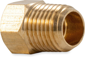 Camco 59953 Propane Fitting - 1/4" Male NPT x 1/4" Female Inverted Flare Without Check Valve